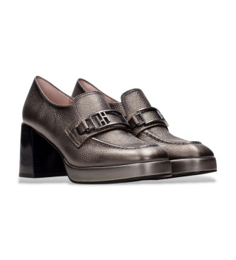 Hispanitas Leder Mokassins Basalt bronze