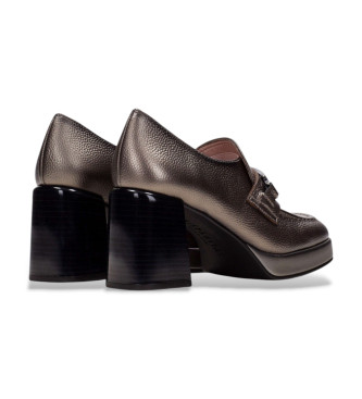 Hispanitas Leder Mokassins Basalt bronze