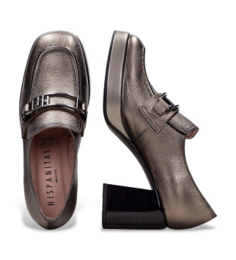 Hispanitas Leder Mokassins Basalt bronze