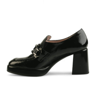 Hispanitas Mocassins en cuir Basalt noir