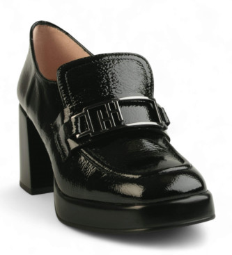 Hispanitas Mocassins en cuir Basalt noir