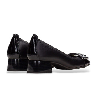 Hispanitas Mocassins dcontracts en cuir noir