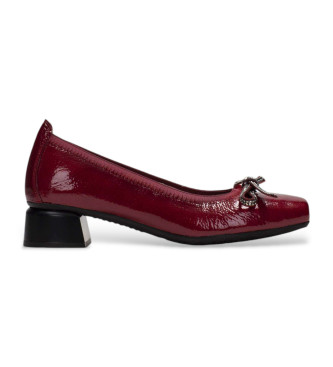 Hispanitas Mocassins classiques en cuir bordeaux