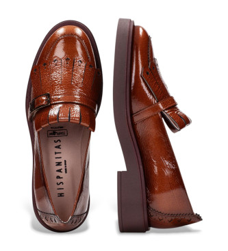 Hispanitas Braune Leder-Mokassins