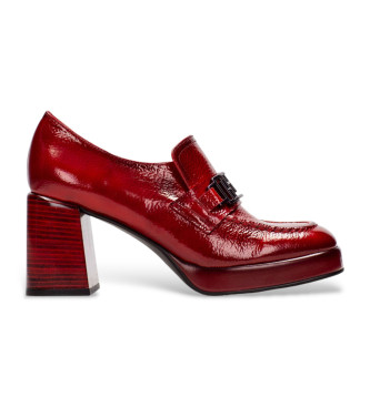 Hispanitas Mocasines de piel hebilla rojo