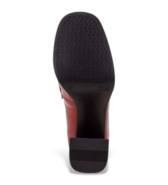 Hispanitas Rote Leder-Slipper mit Schnalle