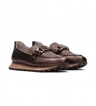 Hispanitas Loira-bronze leather loafers
