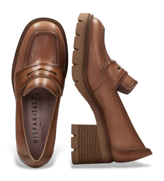 Hispanitas Brune loafers i lder