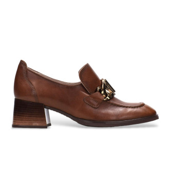 Hispanitas Brown leather loafers