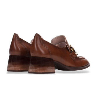 Hispanitas Mocassins en cuir marron