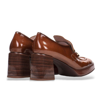 Hispanitas Brown leather loafers