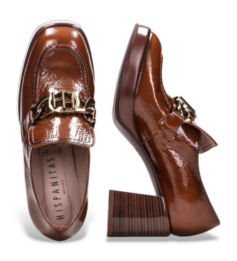 Hispanitas Brown leather loafers