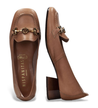 Hispanitas Brune loafers i lder