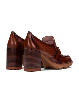 Hispanitas Michelle brown leather loafers -Hlhjde 7 cm