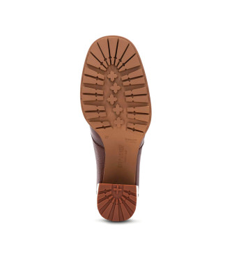 Hispanitas Michelle loafers i brunt lder -Hjd 7 cm klack