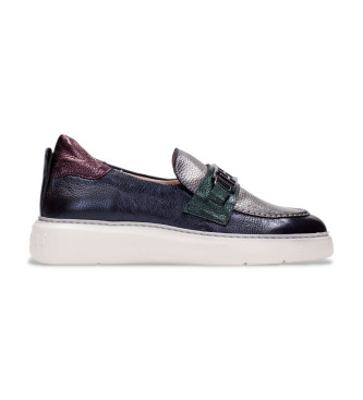 Hispanitas Mitternachtsblaue Leder-Slipper