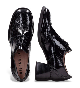 Hispanitas Leder Mokassins Pointed Toe schwarz
