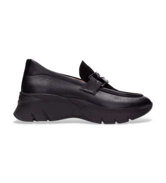 Hispanitas Mocassins de sport en cuir noir