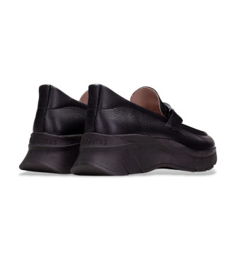 Hispanitas Mocassins de sport en cuir noir