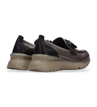 Hispanitas Mocassins en cuir sport plomb