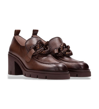 Hispanitas Zurich Brown Leather Moccasins