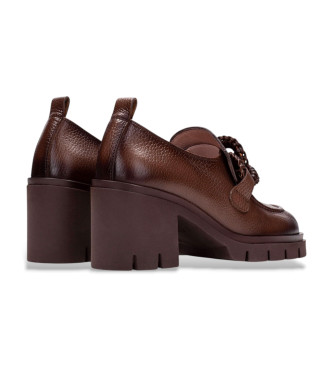 Hispanitas Zurich Brown Leather Moccasins