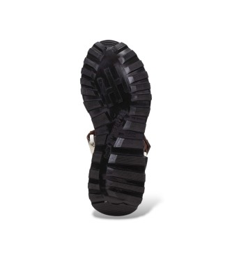 Hispanitas Sand�lias de couro h�bridas pretas