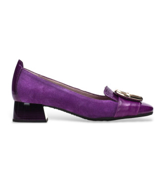 Hispanitas Lilac leather block shoes