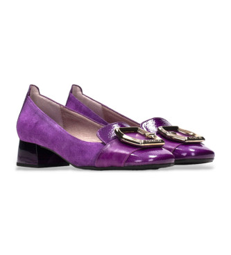 Hispanitas Lilac leather block shoes