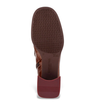 Hispanitas Bottines en cuir marron Rio