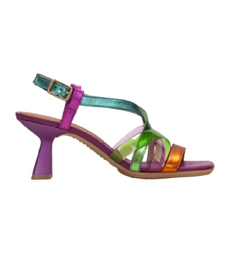 Hispanitas Večbarvni usnjeni sandali Danielle -Višina pete 6 cm
