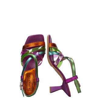 Hispanitas Danielle multicolour leather sandals -Heel height 6cm