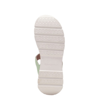 Hispanitas Mint zeleni športni usnjeni sandali