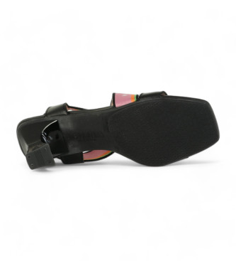 Hispanitas Mykonos sandalen zwart, roze