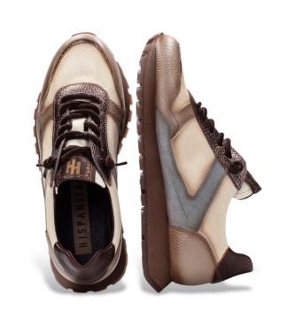 Hispanitas Sneakers in pelle Oregon taupe