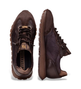 Hispanitas Chaussures en cuir Oregon marron
