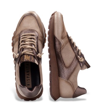 Hispanitas Oregon Sneaker aus Leder in Taupe