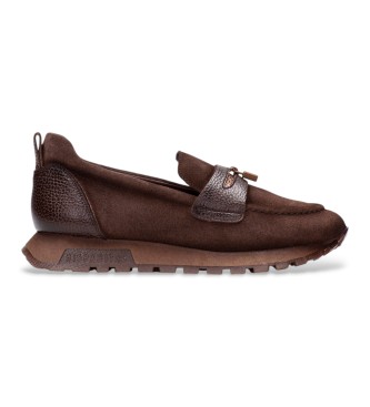 Hispanitas Zapatillas de Piel Oregon marrón