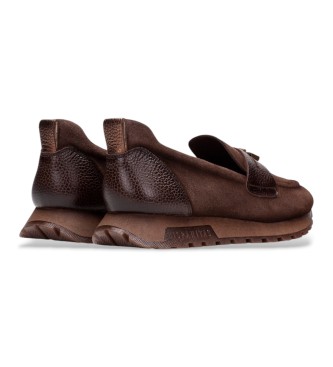 Hispanitas Zapatillas de Piel Oregon marrón