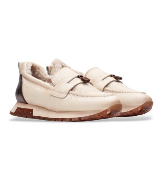 Hispanitas Oregon sneakers i beige læder