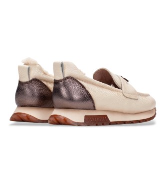 Hispanitas Oregon sneakers i beige læder