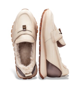 Hispanitas Oregon sneakers i beige læder