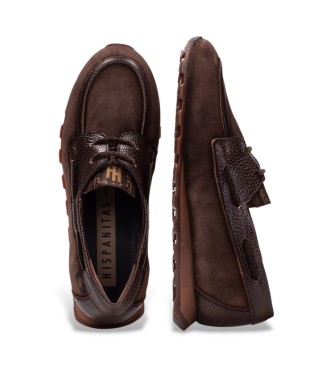 Hispanitas Zinnia Lederschuhe braun