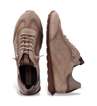 Hispanitas Zinnia sko i skind, taupe