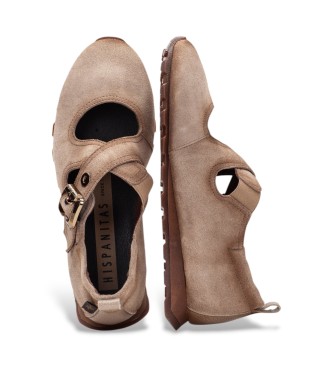 Hispanitas Zinnia Taupe Lederschuhe