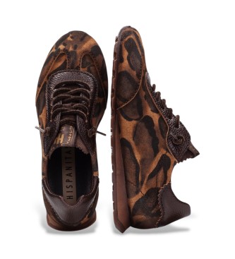 Hispanitas Zinnia læder sneakers brun