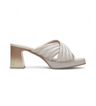 Hispanitas Soho white leather sandals -Heel height 7cm