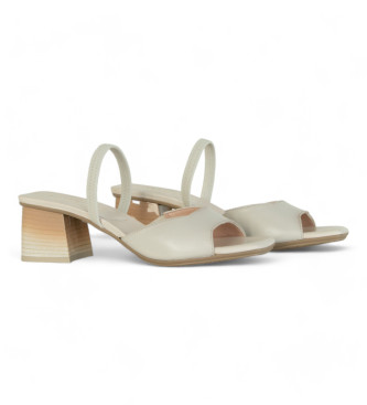 Hispanitas White Panna leather sandals -Heel height 5cm