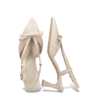 Hispanitas Zapatos de Piel con Lazo beige