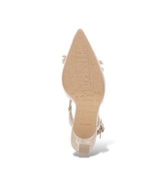 Hispanitas Zapatos de Piel con Lazo beige